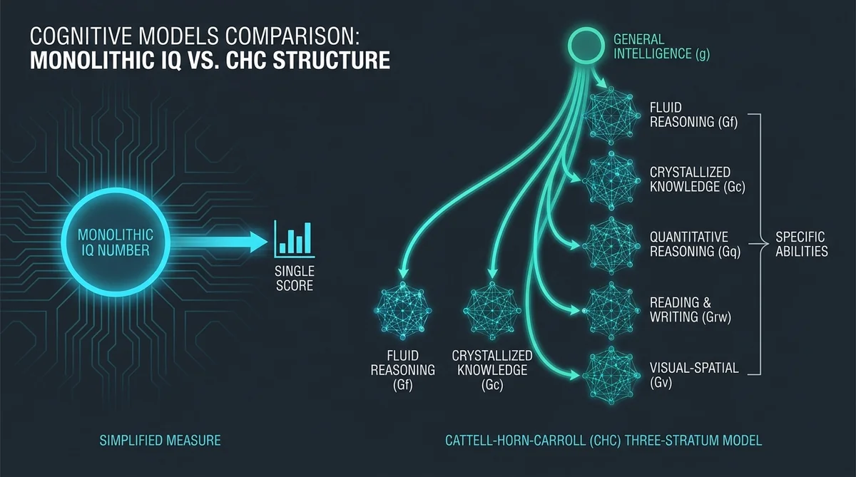 Cattell-Horn-Carroll three-stratum model versus single monolithic IQ score